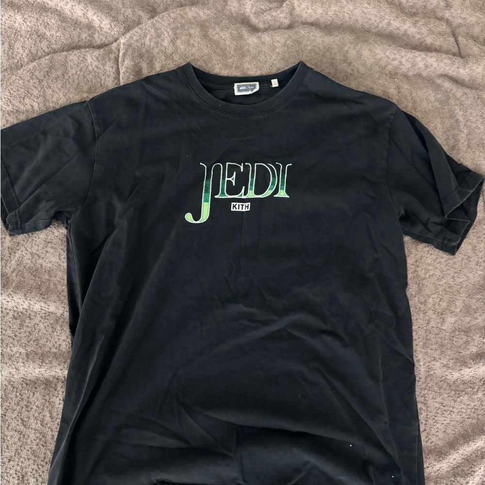 Kith Black Short Sleeve Tee with Green 'JEDI' Graphic